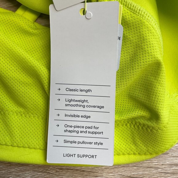 ALL IN MOTION BRA LIGHT SUPPORT EVERYDAY SOFT STRAPPY WOMEN'S LIME GREEN NWT - Picture 5 of 9